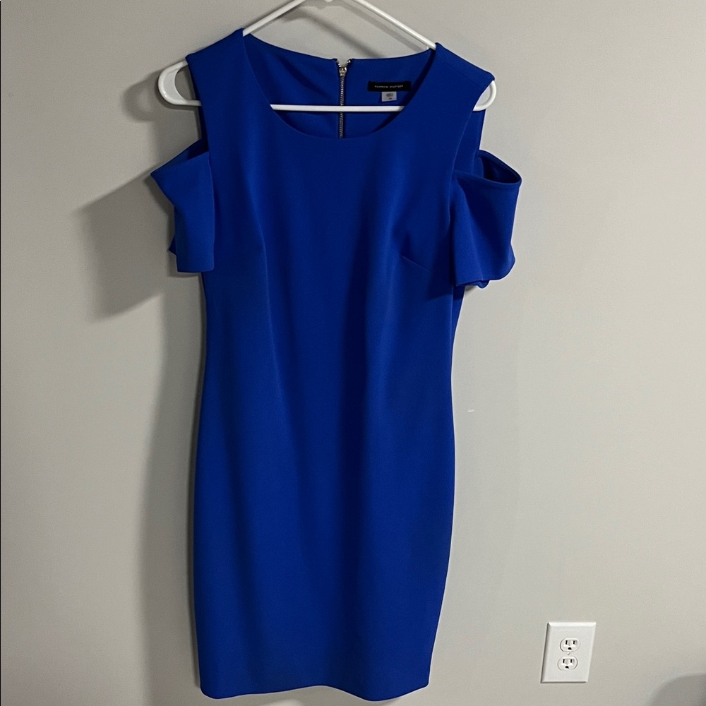 Tommy Hilfiger Royal Blue Cold Shoulder Mini Dress